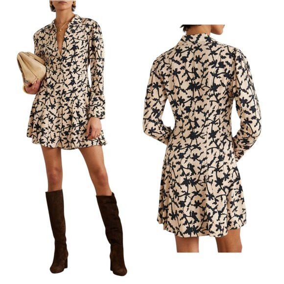 Ulla Johnson Dresses & Skirts - Ulla Johnson Roanne Printed Crepe Mini Dress, Size 4, Moonstone, New‎ with tag
